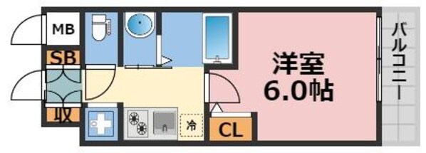 エステムコート難波サウスプレイスⅦリアンの物件間取画像